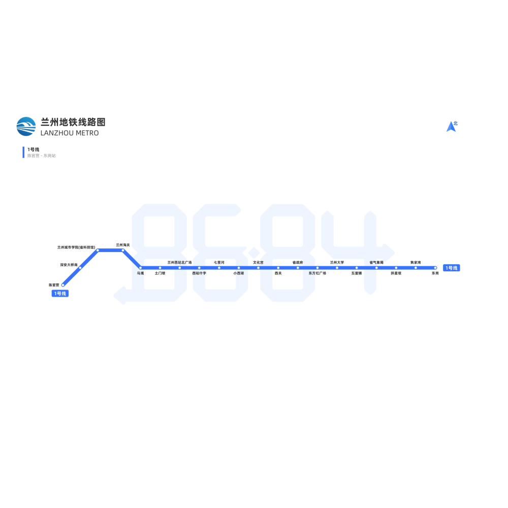 蘭州地鐵線路圖