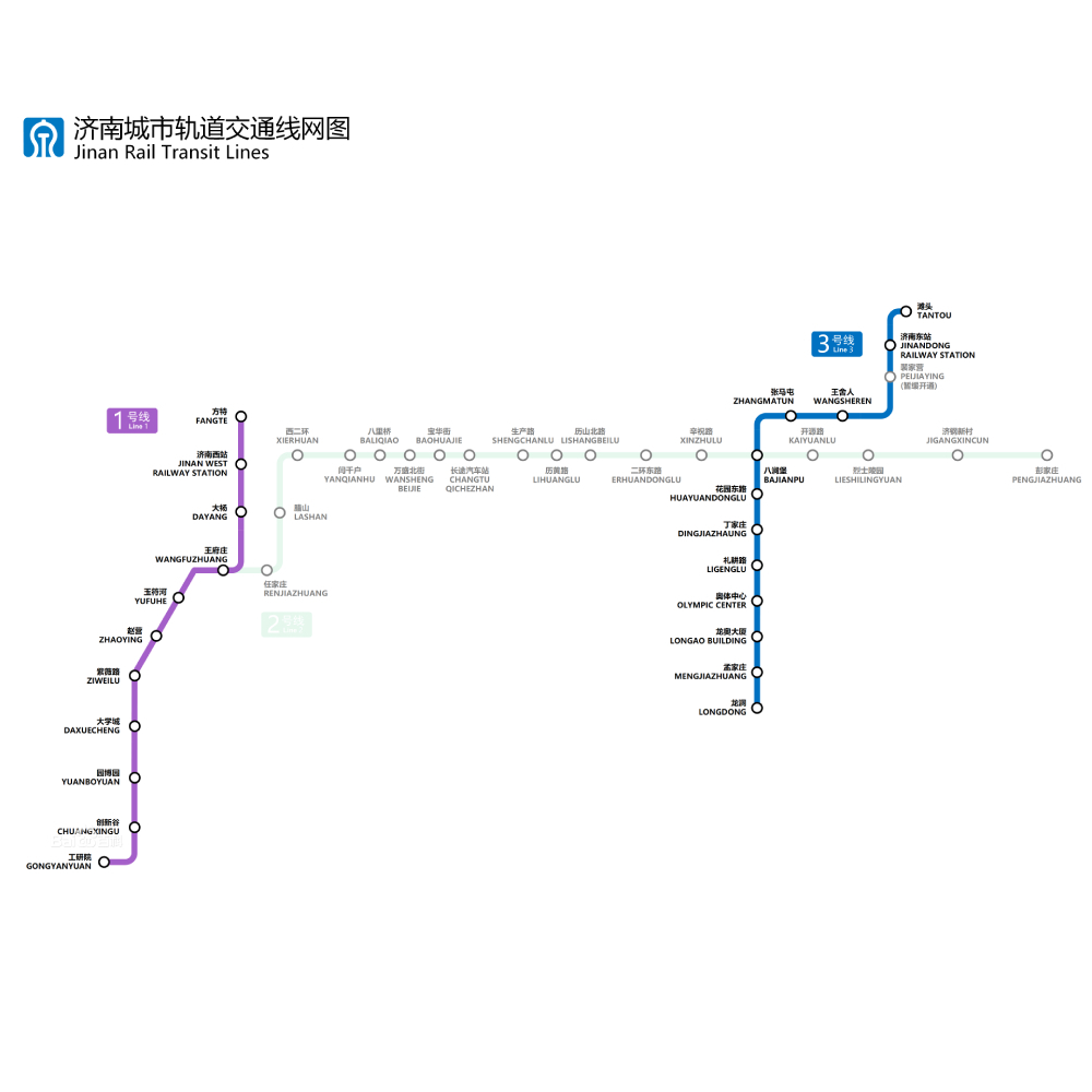 濟南地鐵線路圖