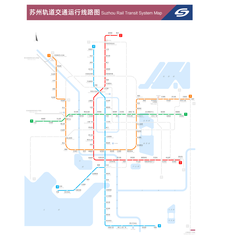 蘇州地鐵線路圖
