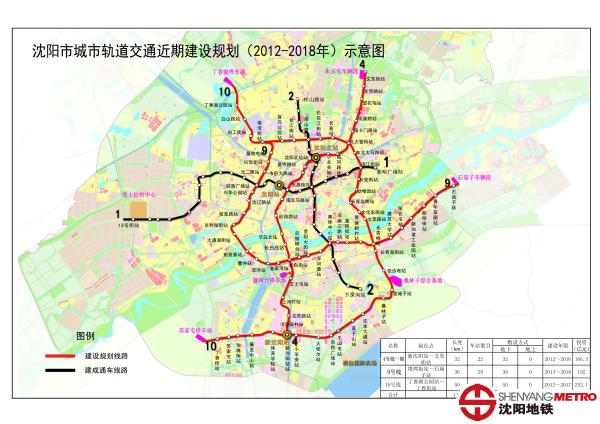 2014年12月26日沈陽地鐵線路規劃	