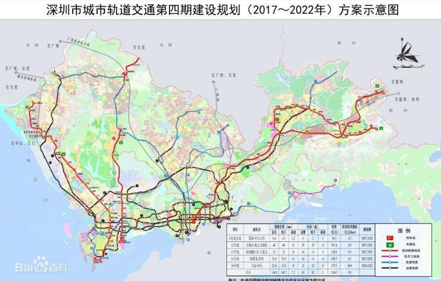 深圳市城市軌道交通第四期建設規(guī)劃